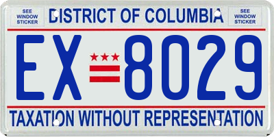 DC license plate EX8029