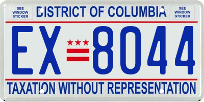 DC license plate EX8044