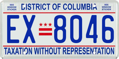 DC license plate EX8046