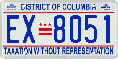 DC license plate EX8051