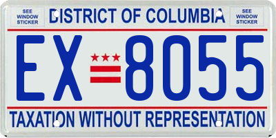 DC license plate EX8055