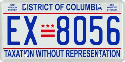 DC license plate EX8056