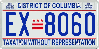 DC license plate EX8060