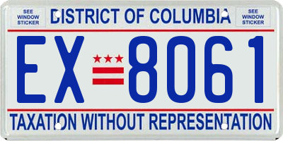 DC license plate EX8061