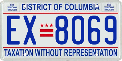 DC license plate EX8069