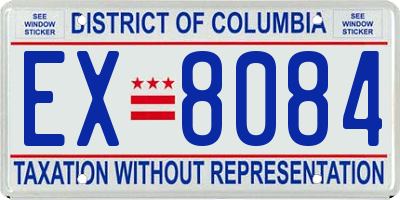 DC license plate EX8084