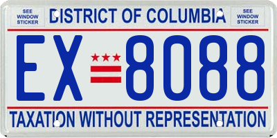 DC license plate EX8088