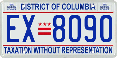 DC license plate EX8090