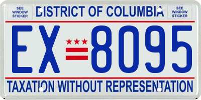 DC license plate EX8095