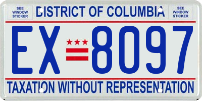 DC license plate EX8097