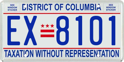 DC license plate EX8101