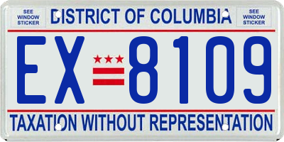 DC license plate EX8109