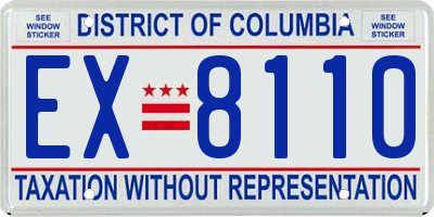 DC license plate EX8110