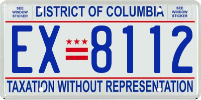 DC license plate EX8112