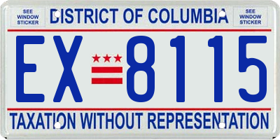 DC license plate EX8115