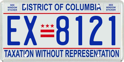 DC license plate EX8121