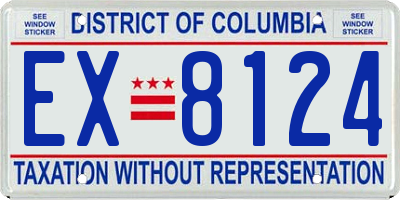 DC license plate EX8124