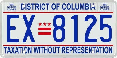 DC license plate EX8125