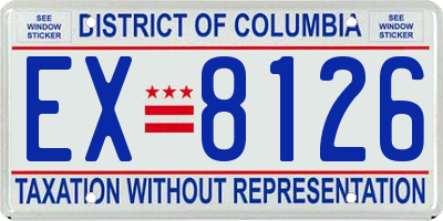 DC license plate EX8126