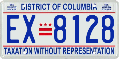 DC license plate EX8128