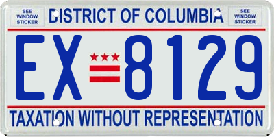 DC license plate EX8129