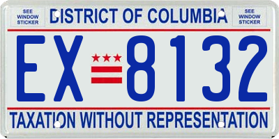 DC license plate EX8132