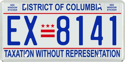 DC license plate EX8141