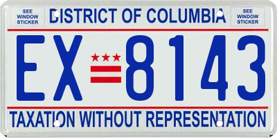 DC license plate EX8143