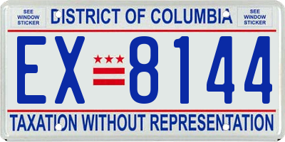 DC license plate EX8144