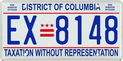 DC license plate EX8148