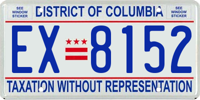 DC license plate EX8152