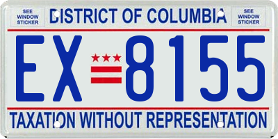 DC license plate EX8155