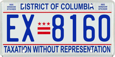 DC license plate EX8160