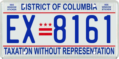 DC license plate EX8161