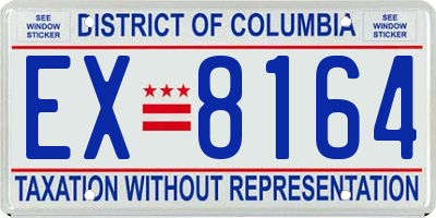 DC license plate EX8164