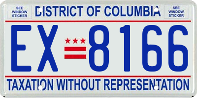 DC license plate EX8166