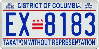 DC license plate EX8183