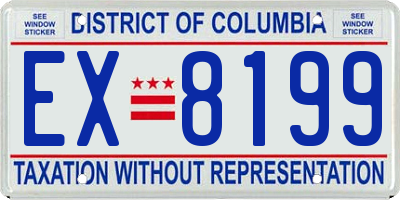 DC license plate EX8199