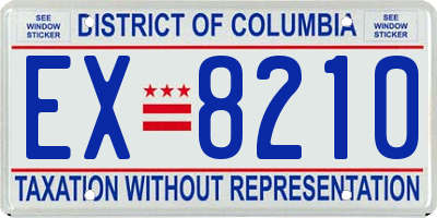 DC license plate EX8210