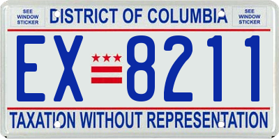 DC license plate EX8211