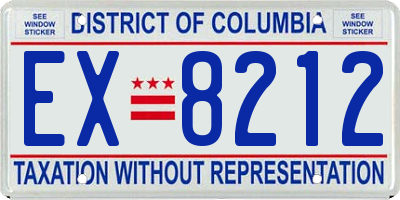 DC license plate EX8212