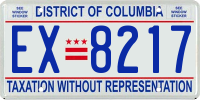 DC license plate EX8217