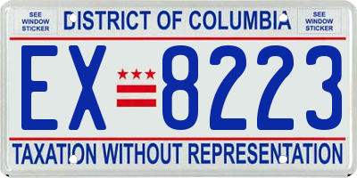 DC license plate EX8223