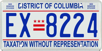 DC license plate EX8224