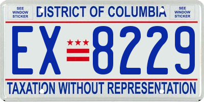 DC license plate EX8229