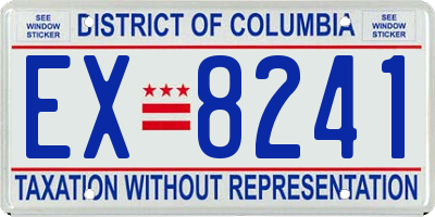 DC license plate EX8241