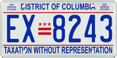 DC license plate EX8243