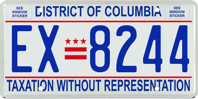 DC license plate EX8244