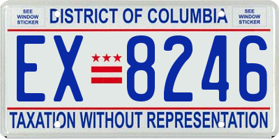 DC license plate EX8246