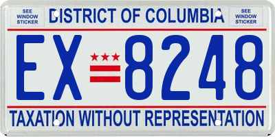 DC license plate EX8248